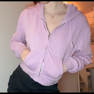 Brandy Melville rare cropped zip up!!